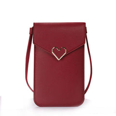 Transparent Phone Bag Faux Leather Crossbody Bag Women's Shoulder Bag