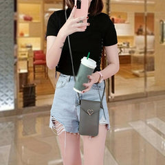 Transparent Phone Bag Faux Leather Crossbody Bag Women's Shoulder Bag