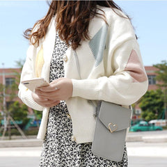 Transparent Phone Bag Faux Leather Crossbody Bag Women's Shoulder Bag