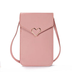 Transparent Phone Bag Faux Leather Crossbody Bag Women's Shoulder Bag