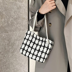 Plaid Large Capacity Tote Bag Shoulder Bag