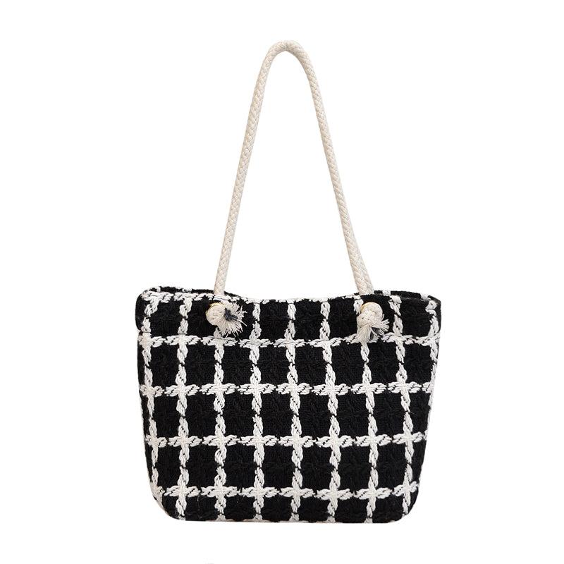Plaid Large Capacity Tote Bag Shoulder Bag