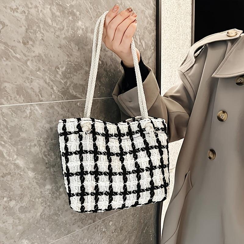 Plaid Large Capacity Tote Bag Shoulder Bag