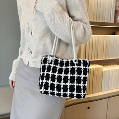 Plaid Large Capacity Tote Bag Shoulder Bag