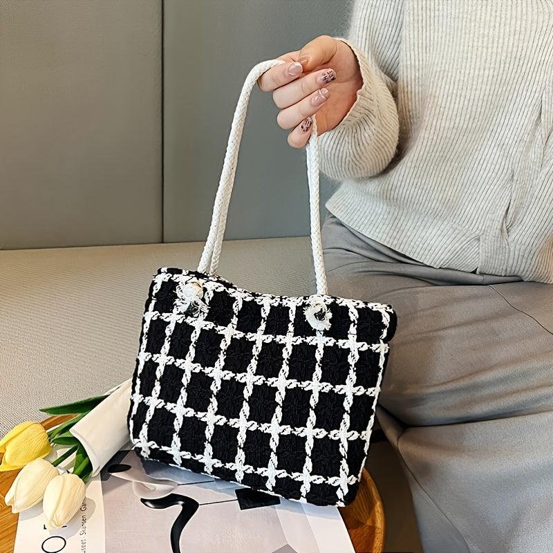 Plaid Large Capacity Tote Bag Shoulder Bag