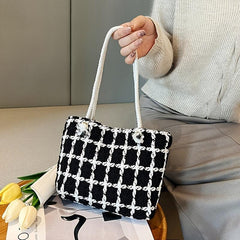 Plaid Large Capacity Tote Bag Shoulder Bag
