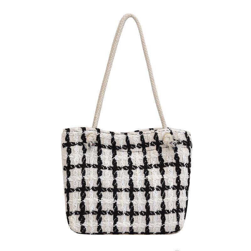 Plaid Large Capacity Tote Bag Shoulder Bag