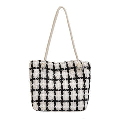 Plaid Large Capacity Tote Bag Shoulder Bag