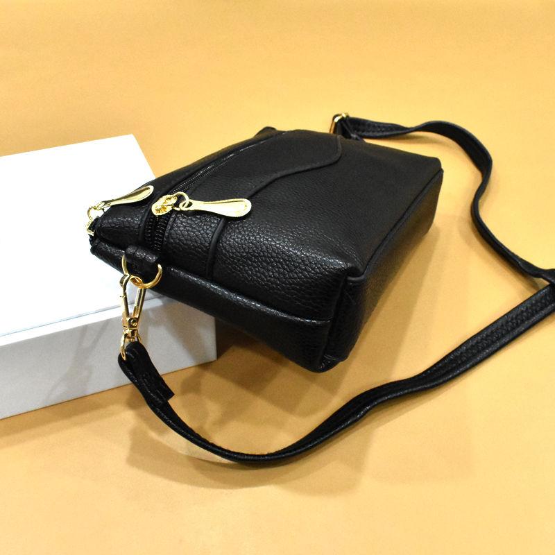 Litchi Pattern Crossbody Bag Faux Leather Shoulder Purse