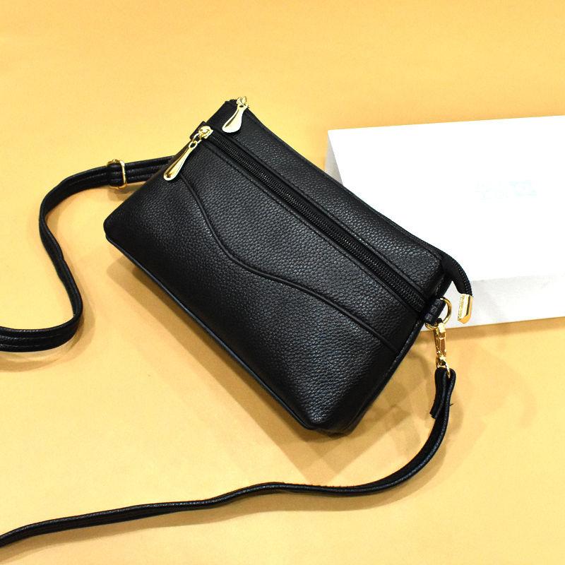 Litchi Pattern Crossbody Bag Faux Leather Shoulder Purse