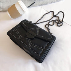 Studded Crossbody Bag Gothic Chain Shoulder Bag Vintage Purse