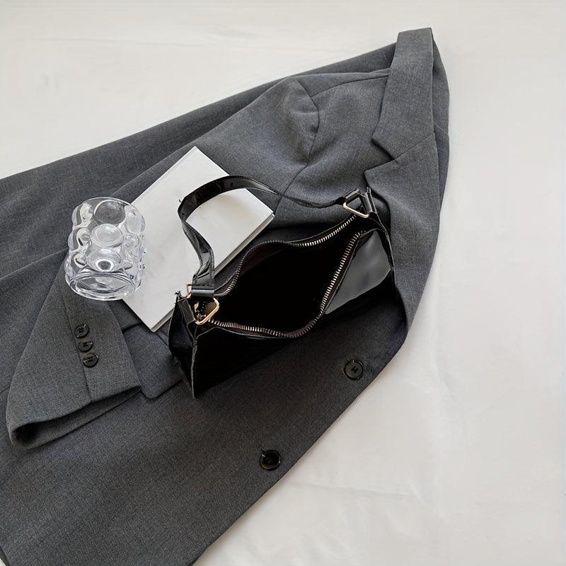 Transparent Jelly Bag All Match Baguette Zipper Bag