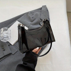 Transparent Jelly Bag All Match Baguette Zipper Bag