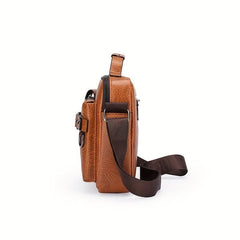 Vintage Faux Leather Business Crossbody Bag