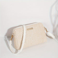 Straw Woven Crossbody Bag Summer Beach Handbag