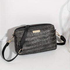Straw Woven Crossbody Bag Summer Beach Handbag