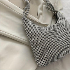 Rhinestone Decor Glitter Evening Bag for Party Shoulder Bag
