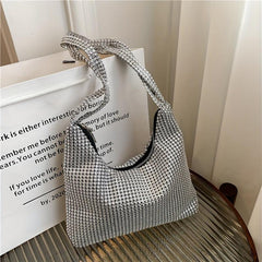 Rhinestone Decor Glitter Evening Bag for Party Shoulder Bag