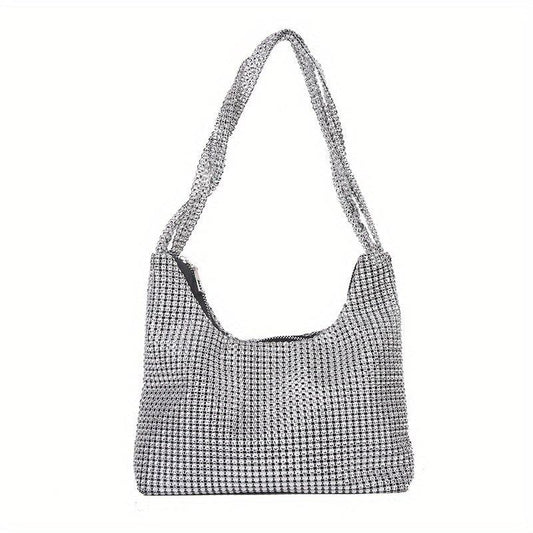 Rhinestone Decor Glitter Evening Bag for Party Shoulder Bag