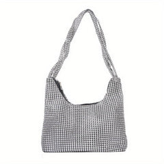Rhinestone Decor Glitter Evening Bag for Party Shoulder Bag
