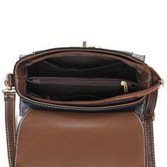 Colorblock Square Shoulder Bag for Work