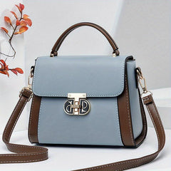 Colorblock Square Shoulder Bag for Work