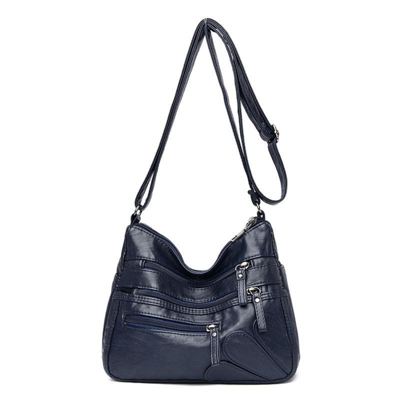 Faux Leather Shoulder Bag Crossbody Bag for Elderly Shopping