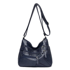 Faux Leather Shoulder Bag Crossbody Bag for Elderly Shopping