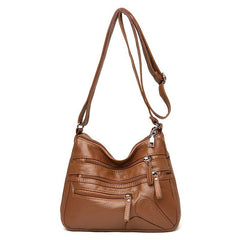 Faux Leather Shoulder Bag Crossbody Bag for Elderly Shopping