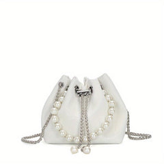 Mini Ombre Drawstring Bucket Bag Chain Crossbody Bag