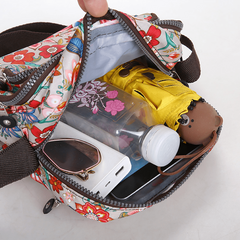 Floral Print Crossbody Bag Pockets Shoulder Bag for Women