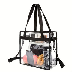 Clear PVC Tote Bag Waterproof Beach Bag Large Capacity Crossbody Bag