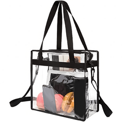 Clear PVC Tote Bag Waterproof Beach Bag Large Capacity Crossbody Bag