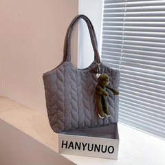 Large Capacity Padded Tote Shoulder Bag for Women