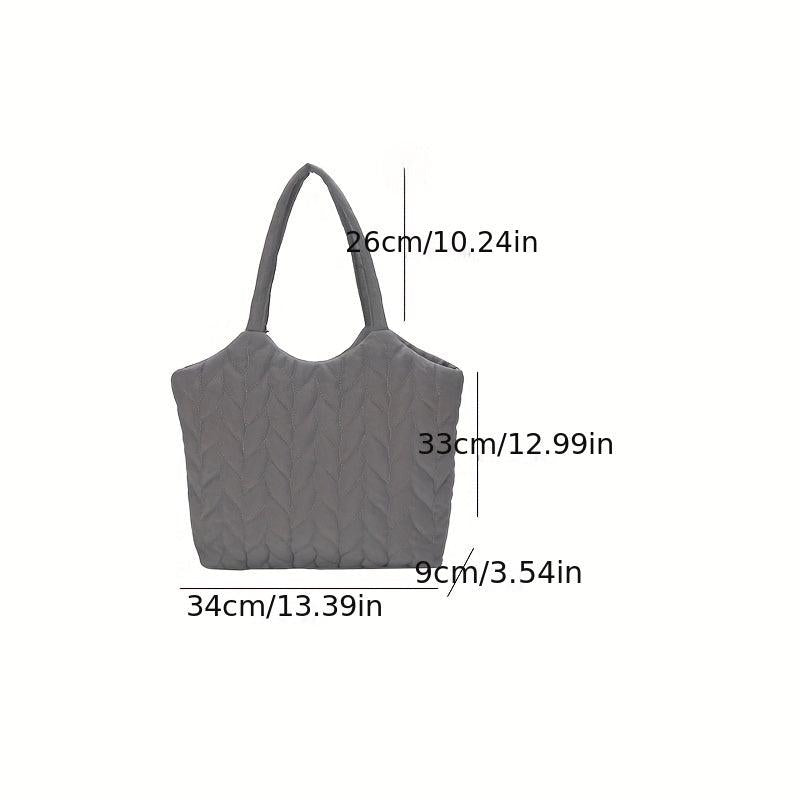 Large Capacity Padded Tote Shoulder Bag for Women