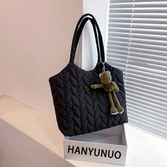 Large Capacity Padded Tote Shoulder Bag for Women
