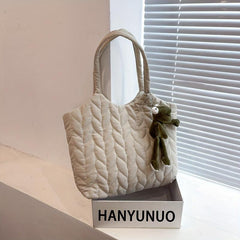 Large Capacity Padded Tote Shoulder Bag for Women