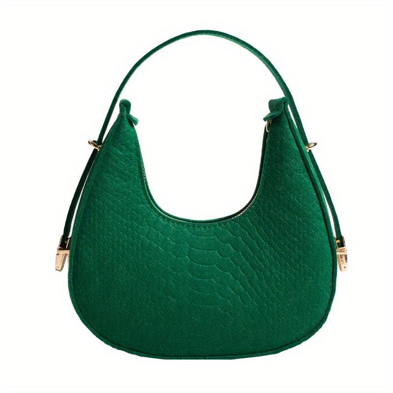 Crocodile Print Shoulder Bag Underarm Purse For Women