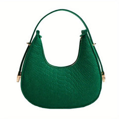 Crocodile Print Shoulder Bag Underarm Purse For Women