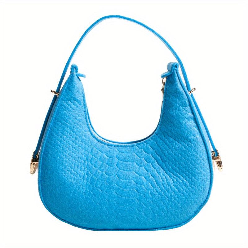 Crocodile Print Shoulder Bag Underarm Purse For Women
