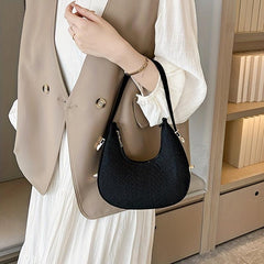 Crocodile Print Shoulder Bag Underarm Purse For Women
