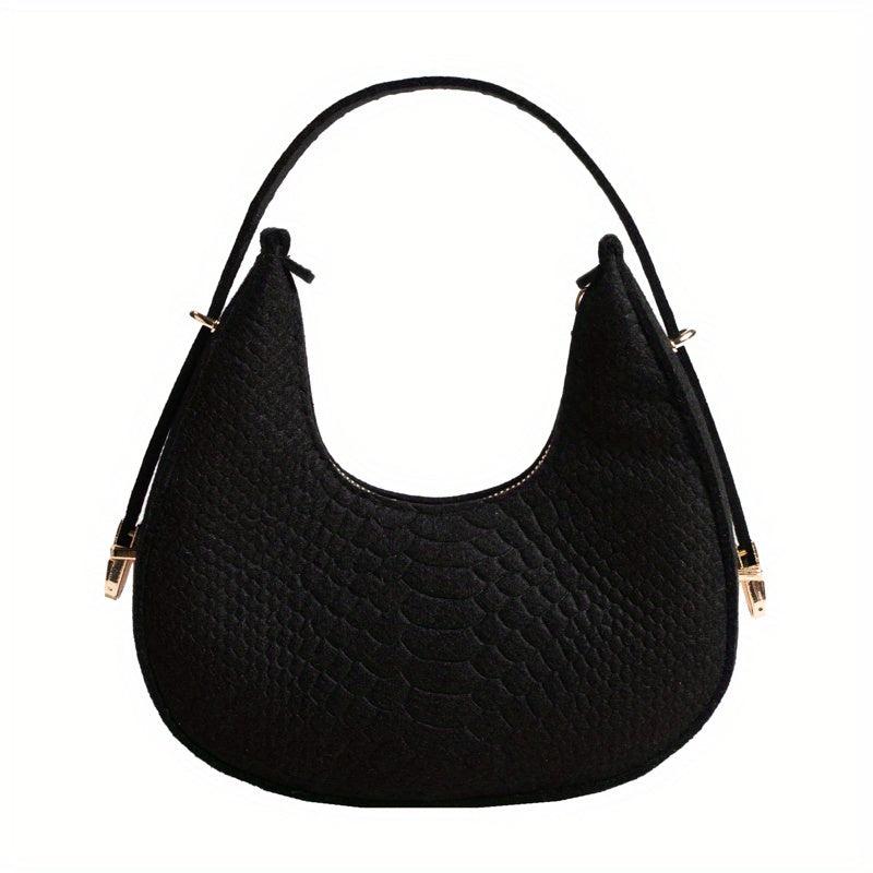 Crocodile Print Shoulder Bag Underarm Purse For Women