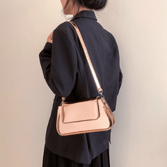 Solid Shoulder Bag Minimalist Flap Underarm Bag