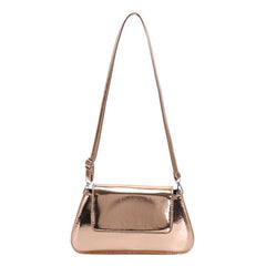 Solid Shoulder Bag Minimalist Flap Underarm Bag