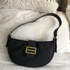 Nylon Vintage Shoulder Bag Women's Baguette Underarm Bag
