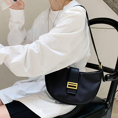 Nylon Vintage Shoulder Bag Women's Baguette Underarm Bag