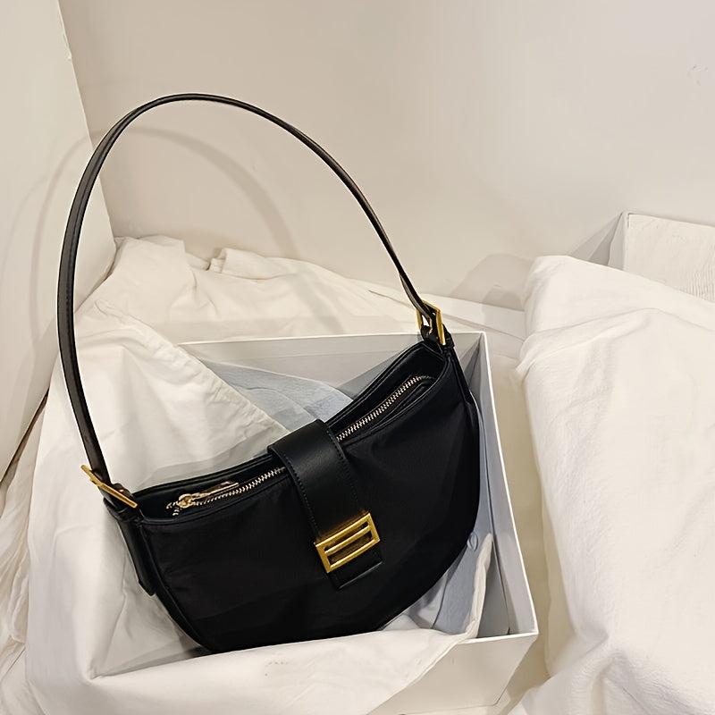 Nylon Vintage Shoulder Bag Women's Baguette Underarm Bag