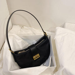 Nylon Vintage Shoulder Bag Women's Baguette Underarm Bag