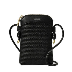 Straw Zipper Crossbody Bag All Match Shoulder Coin Purse