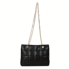 Quilted Chain Crossbody Bag Plaid Tote Bag